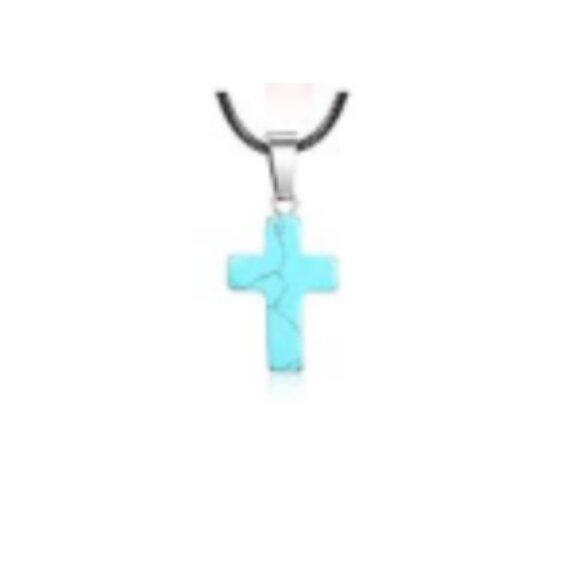 Cross Gemstone Pendant Charms Cross Quartz Crystal Charms for Necklace Earring - Picture 1 of 1